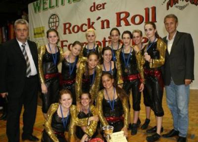 Die Mädchenformation "Rock Angels" des Fun Rock Unterwart holte bei der WM der Mädchenformationen Girls & Ladies die Bronzemedaille (C) Fun Rock Unterwart