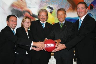 Österreichischer Gehörlosen Sportverband: Sportdirektor Bernhard Brunnbauer, Generalsekretärin Barbara Duschet, Kassier Günther Duschet und ÖGSV-Präsident Herbert Kanai (C) StS Sport