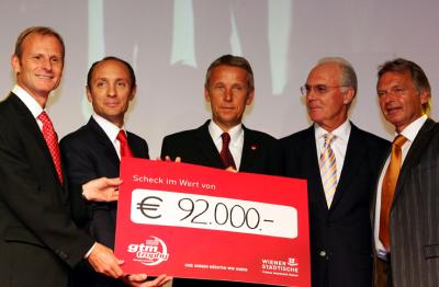 Beim Galaabend der GTM-Trophy mit Heinz Palme, Dir. Thomas Zanyath, Franz Beckenbauer und Hans Pum (C) GEPA pictures / Ralph M. Fischer